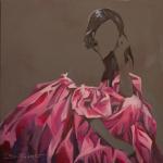 Das rosa Kleid   80x80