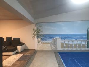 Detail Wandbemalung Schwimmbad (Silikatfarbe)